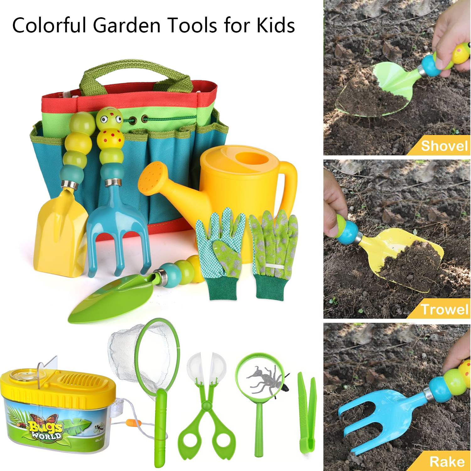 Gardening Tools For 3 Year Old - Colorful Garden Tools Toys for children