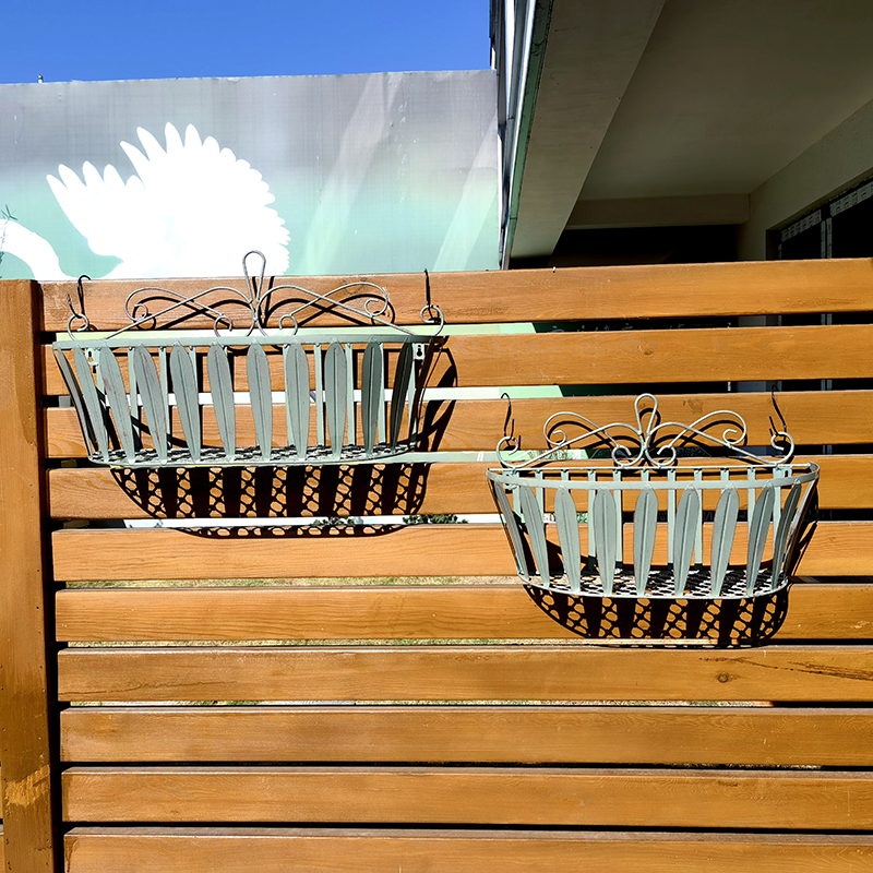 Set of 2 outdoor window Wrough - Hanging Planter Basket avaliação e preço