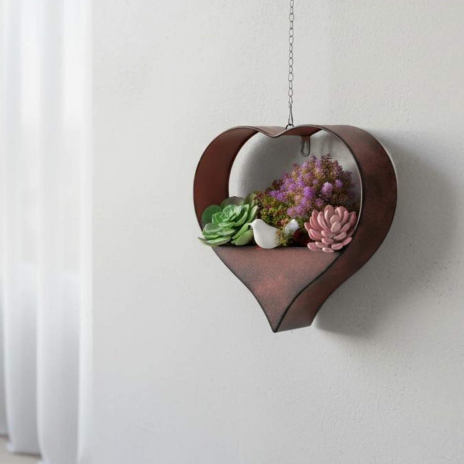 Heart Shaped Metal Planter Wal - Hanging Planter Basket avaliação e preço