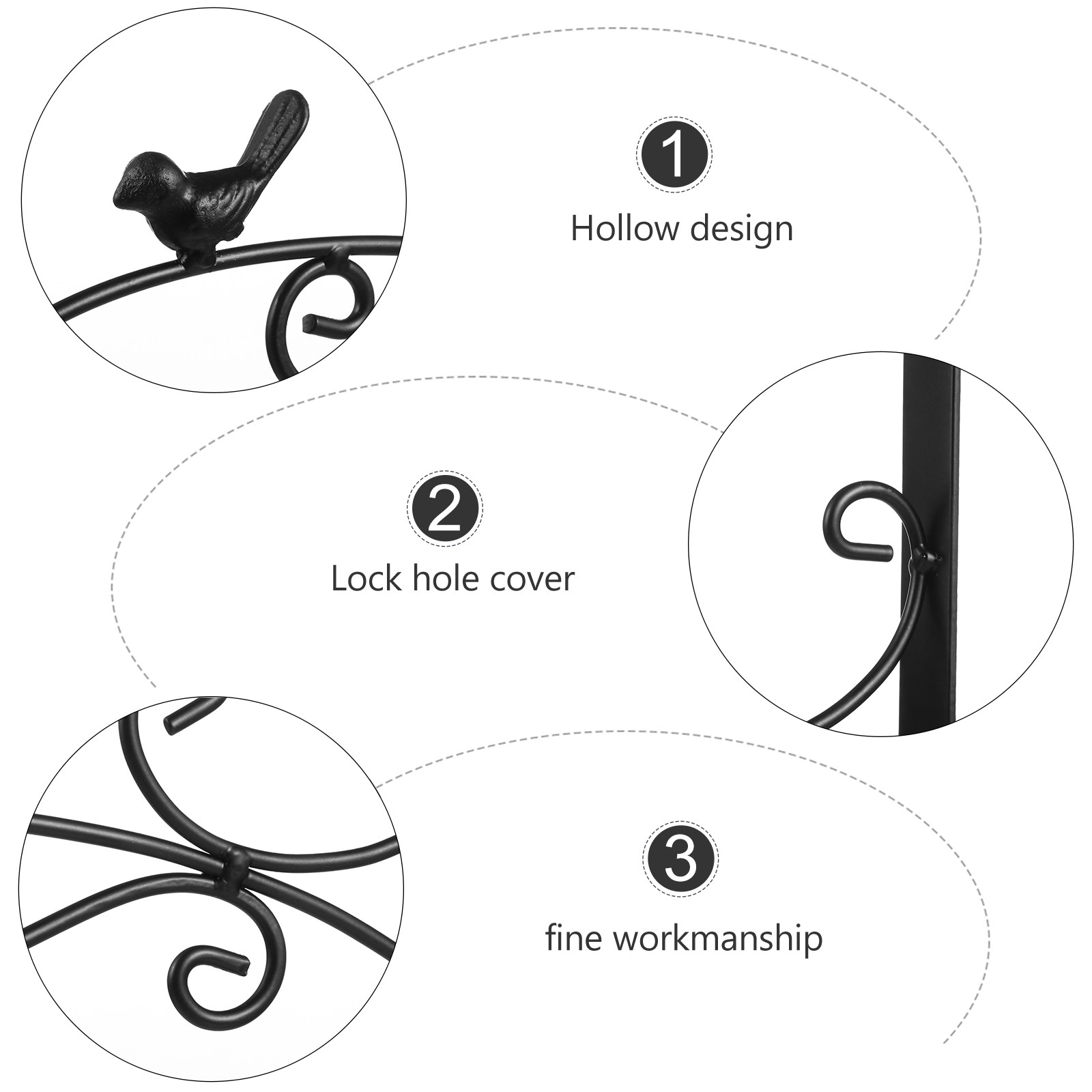 Sturdy Rust-Proof Iron Wall Mo - Hanging Planter Basket avaliação e preço