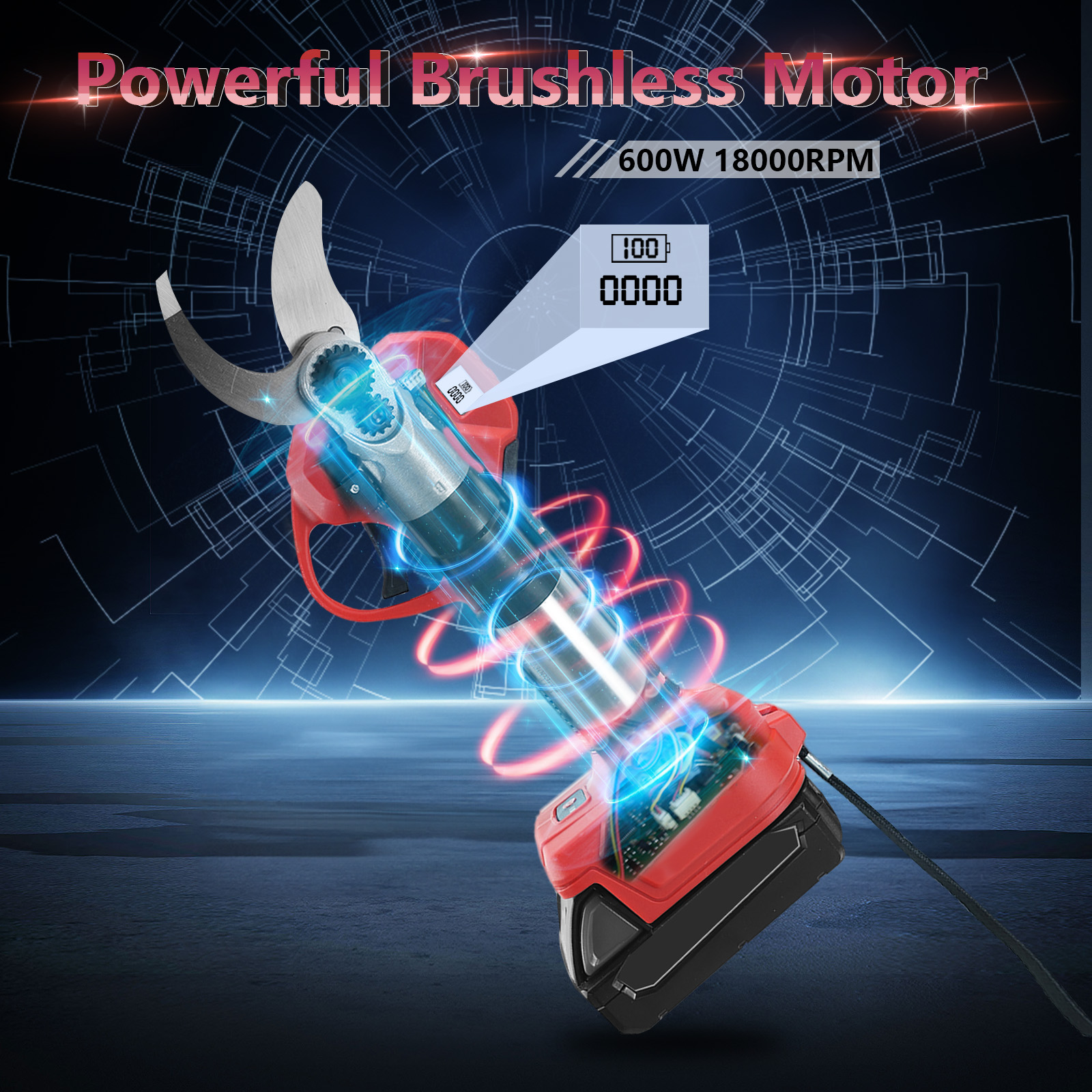 30mm Brushless Electric Prunin - Gardening Tools Spade avaliação e preço