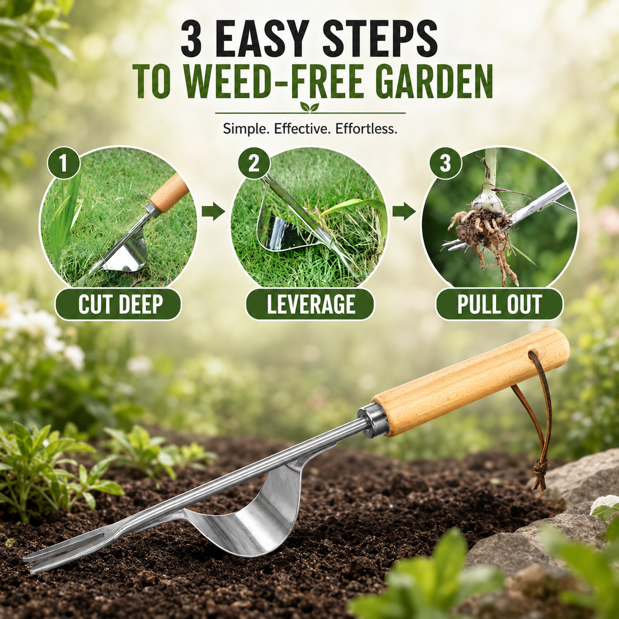 Manual Weed Remover, Stainless - Gardening Tools Spade avaliação e preço