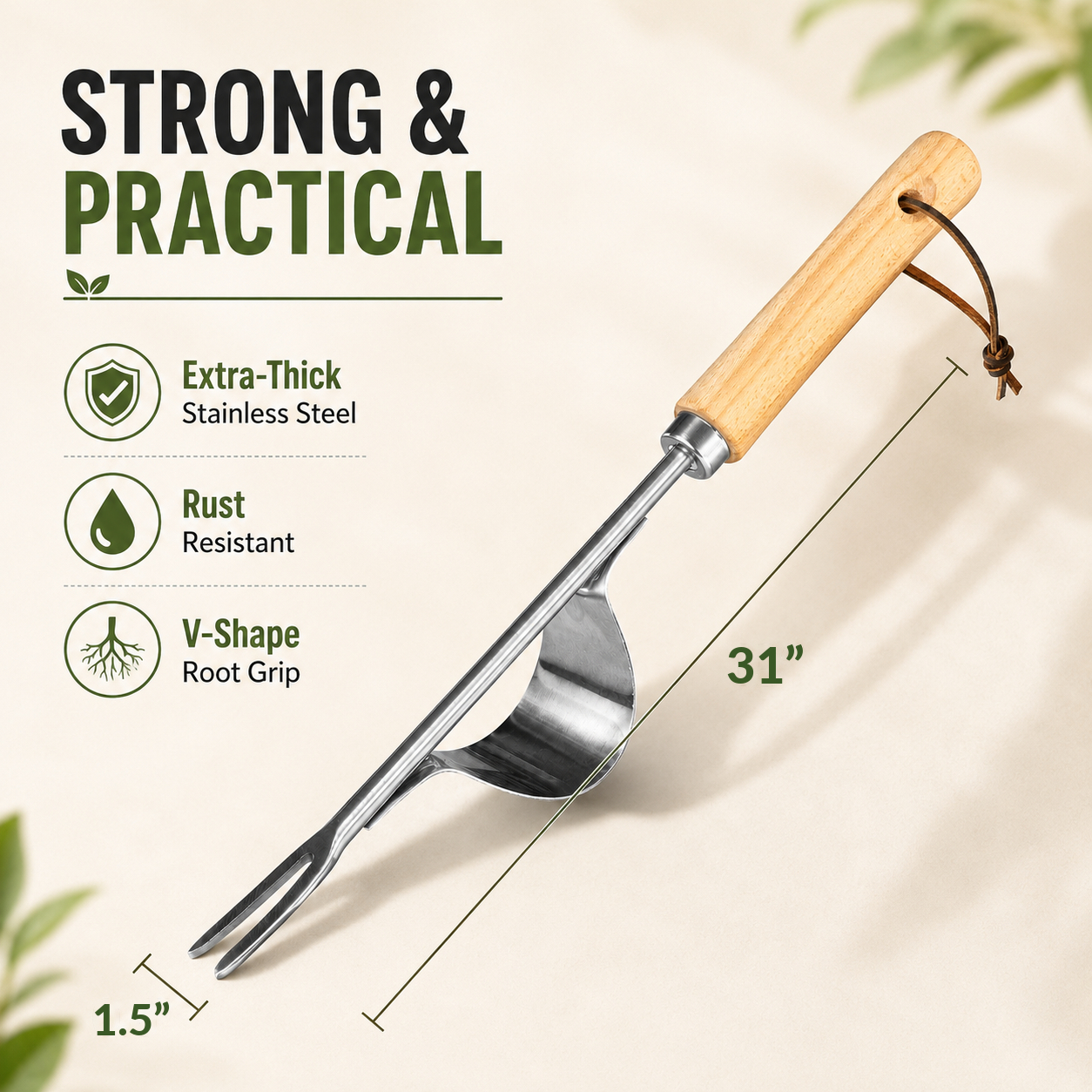 Manual Weed Remover, Stainless - Gardening Tools Spade avaliação e preço
