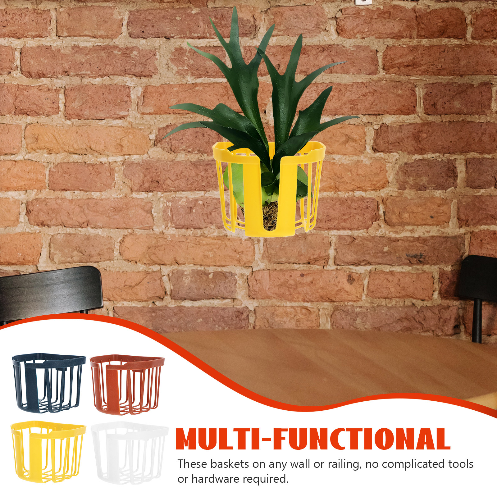 8Pcs Wall Mounted Planters Bas - Hanging Planter Basket avaliação e preço
