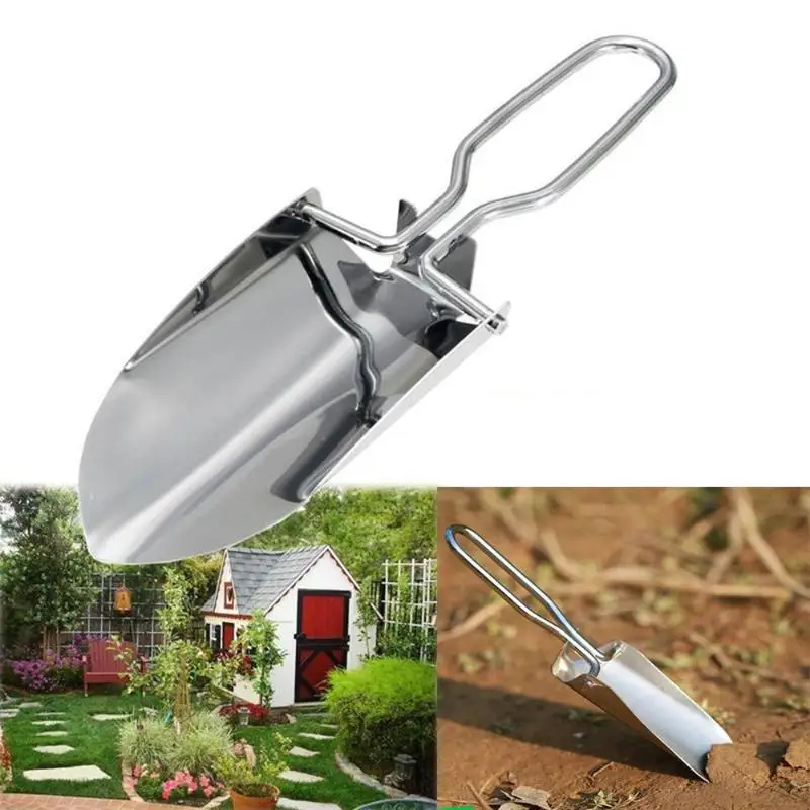 Stainless Steel Folding Shovel - Gardening Tools Spade avaliação e preço