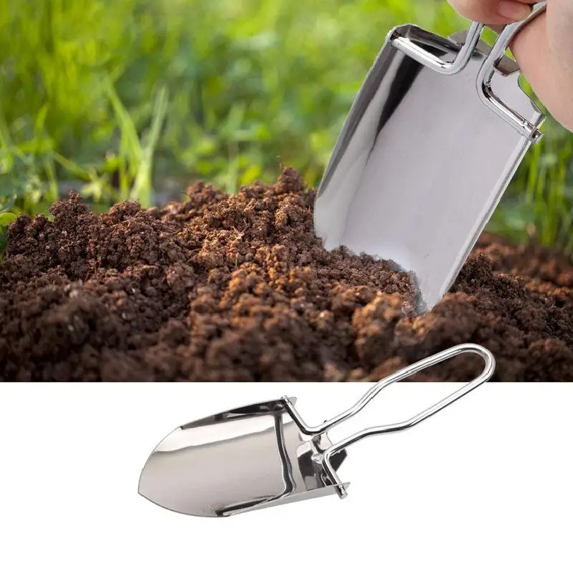 Stainless Steel Folding Shovel - Gardening Tools Spade avaliação e preço