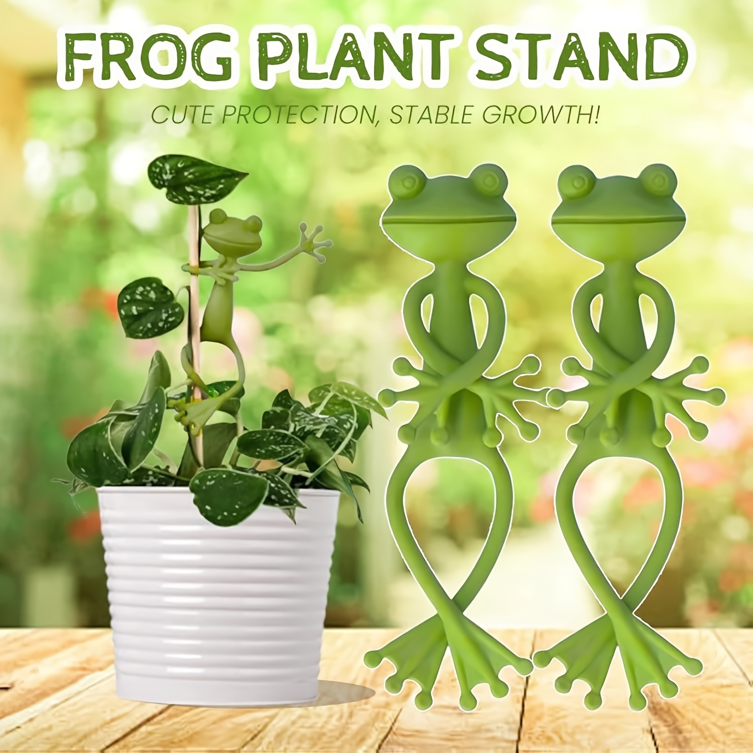 Creative Green Frog Plant Fixi - Gardening Tools For Vines avaliação e preço