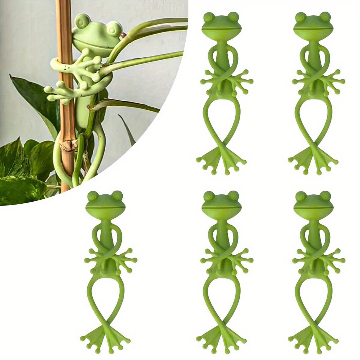 Creative Green Frog Plant Fixi - Gardening Tools For Vines avaliação e preço