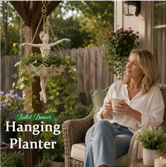 New Ballet Dancer Hanging Plan - Hanging Planter Basket avaliação e preço