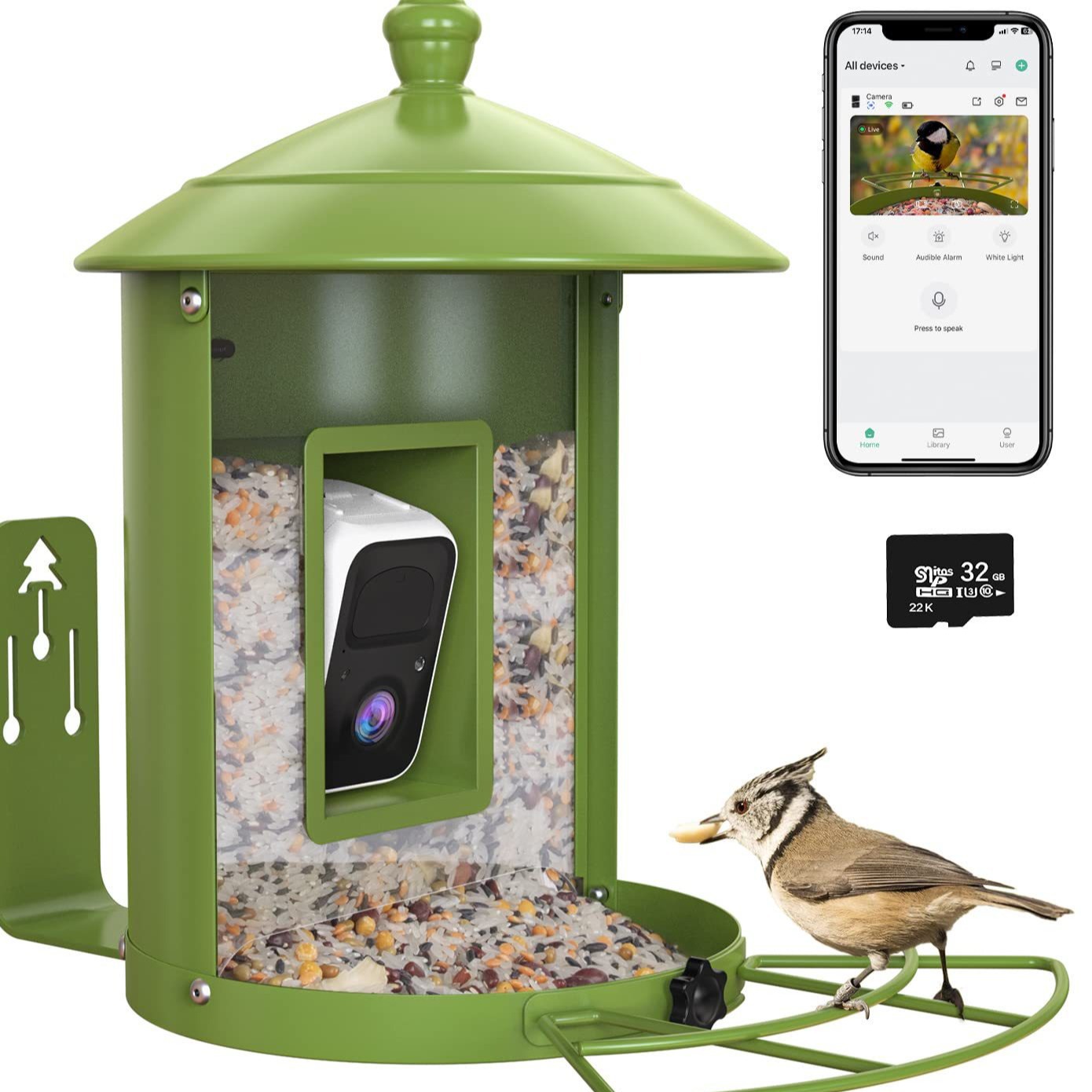 AI intelligent bird feeder wit - Gardening Tools Definition avaliação e preço