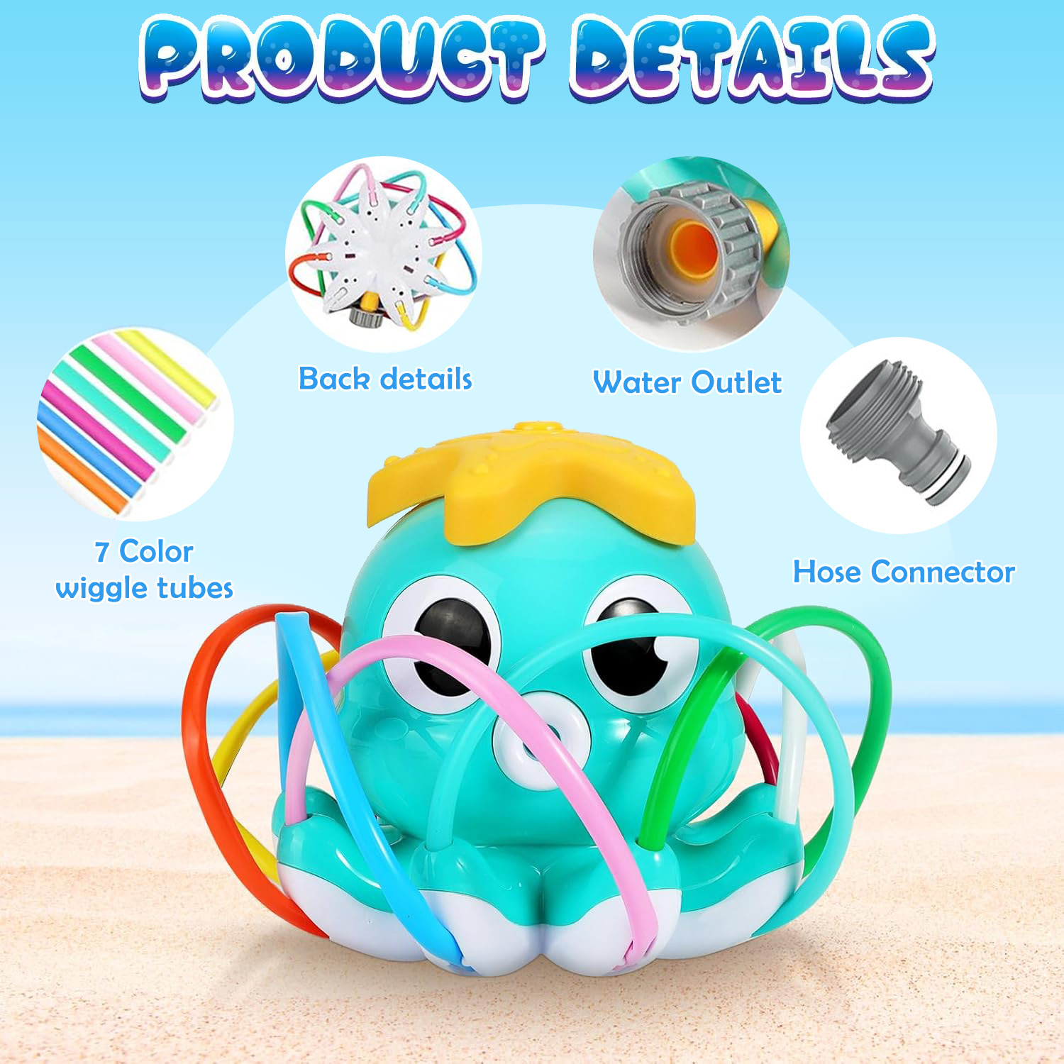 Octopus Sprinkler Water Spray  - Gardening Tools For 3 Year Old avaliação e preço