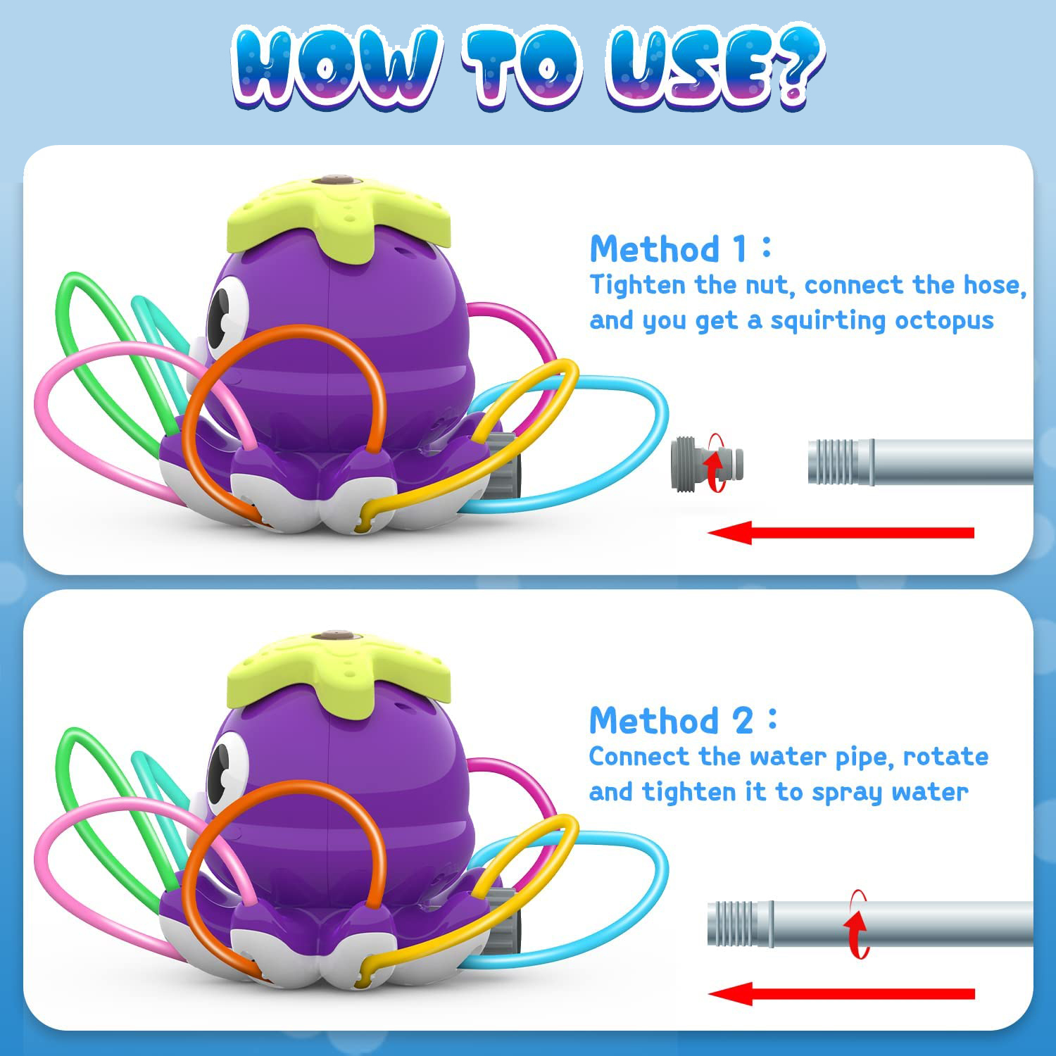 Octopus Sprinkler Water Spray  - Gardening Tools For 3 Year Old avaliação e preço