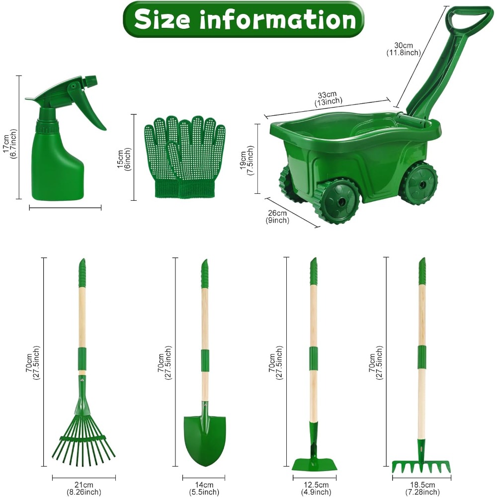 Kids Gardening Tools Set with  - Gardening Tools Girly avaliação e preço