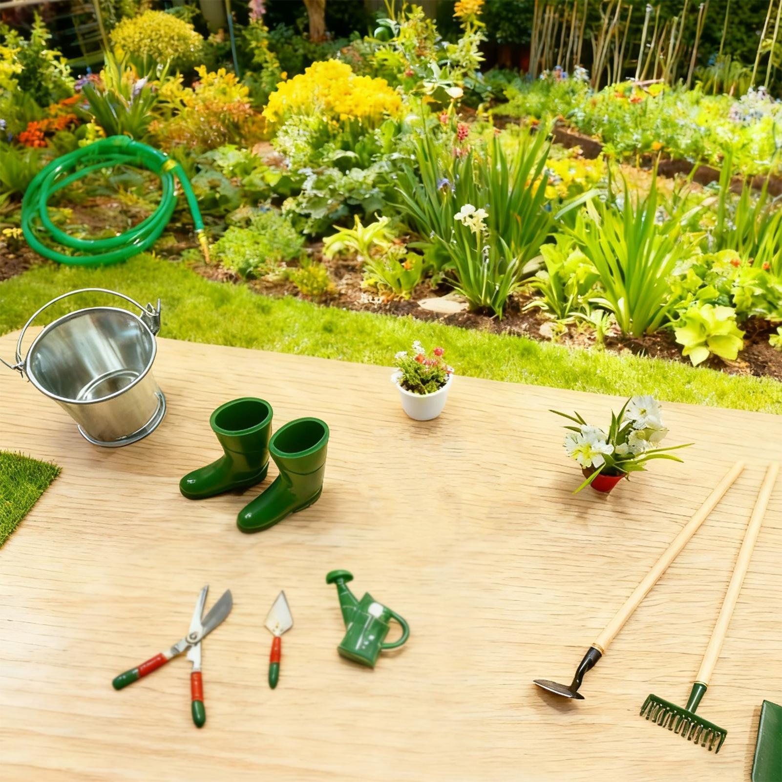 Miniature Gardening Decor Real - Gardening Tools Girly avaliação e preço