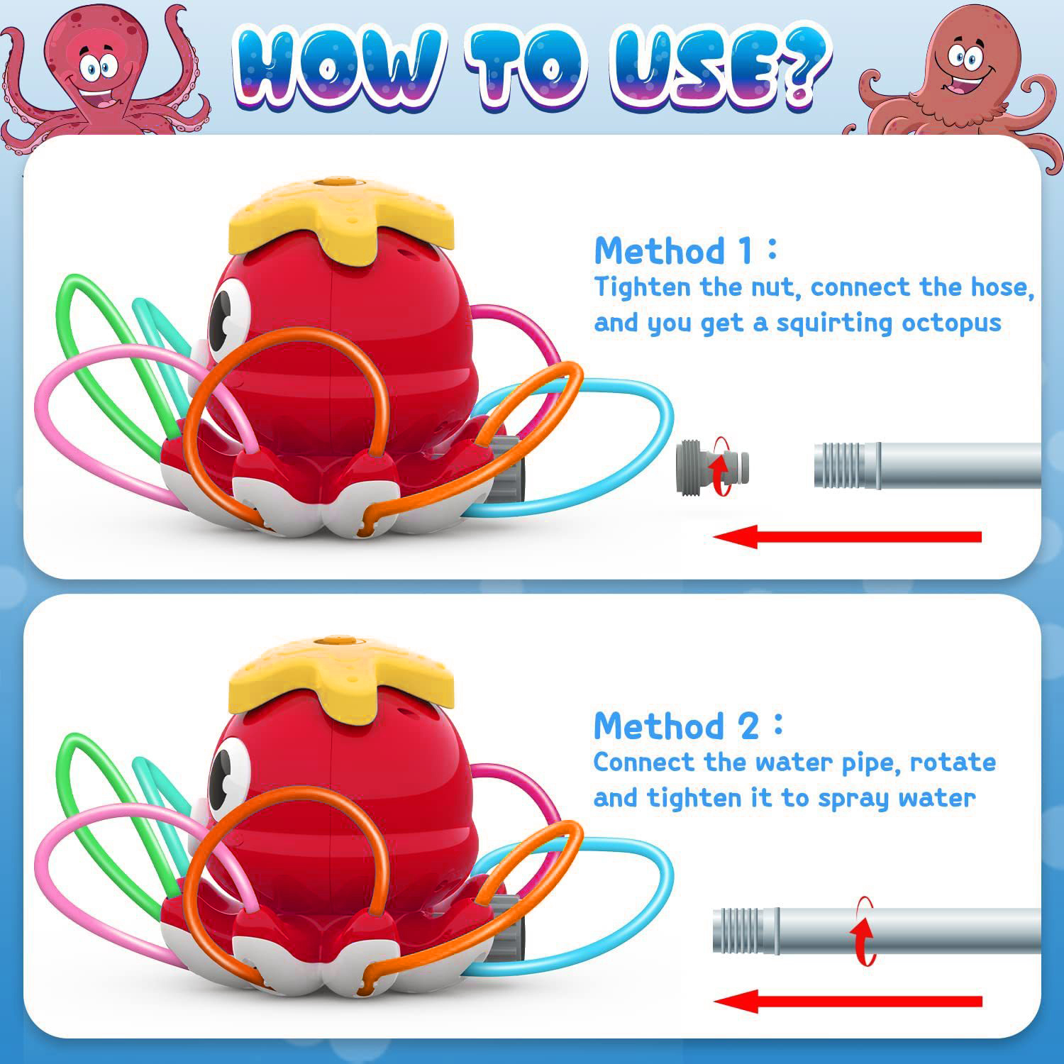 Summer pool toys Octopus Sprin - Gardening Tools For 3 Year Old avaliação e preço
