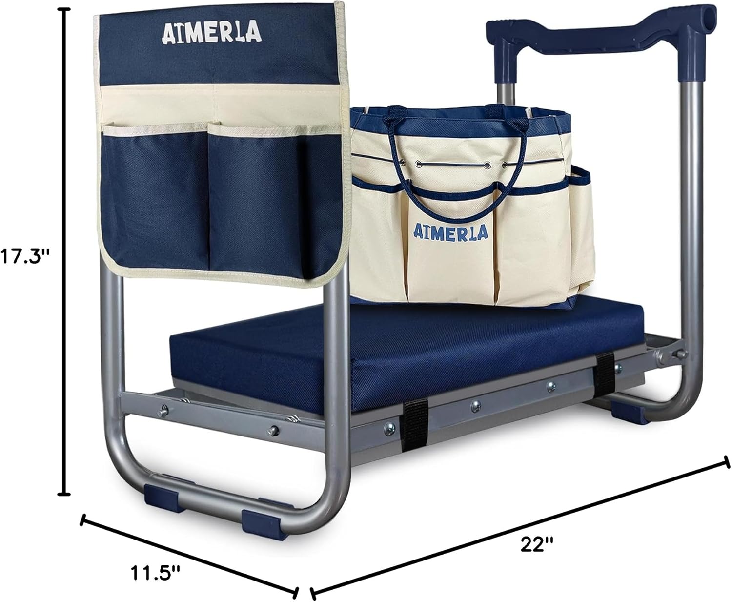 Foldable Kneeler Seat with Det - Gardening Tools Bag avaliação e preço