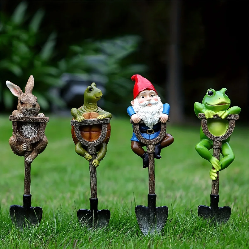 Cute Garden Gnome Frog Rabbit  - Gardening Tools Spade avaliação e preço