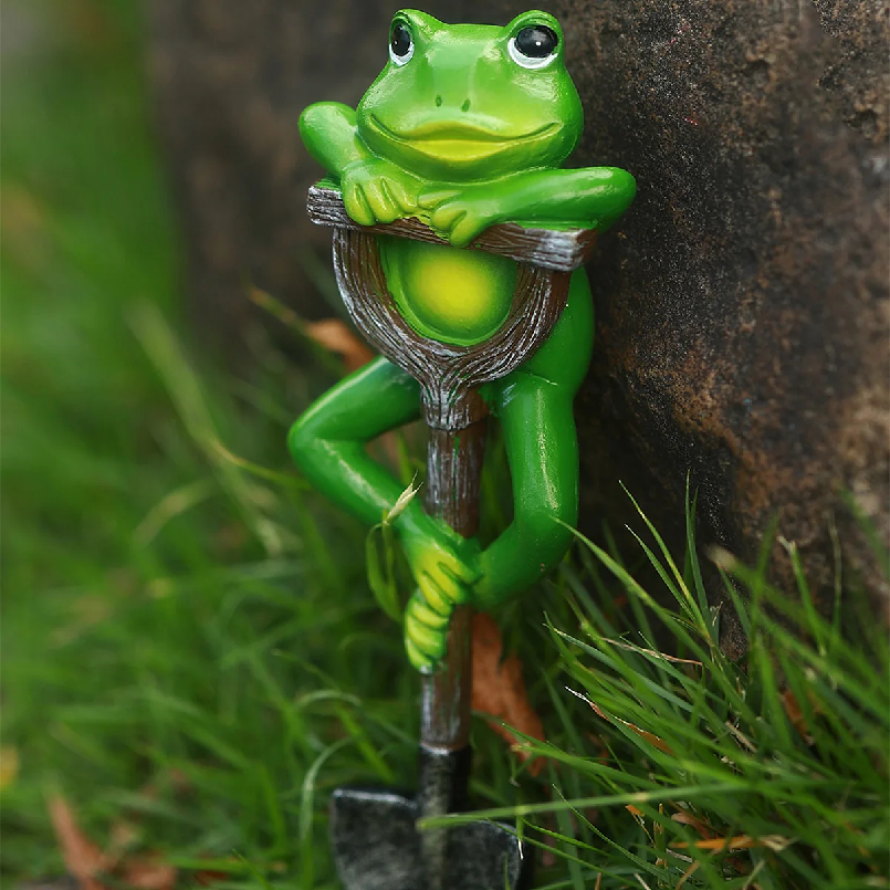 Cute Garden Gnome Frog Rabbit  - Gardening Tools Spade avaliação e preço