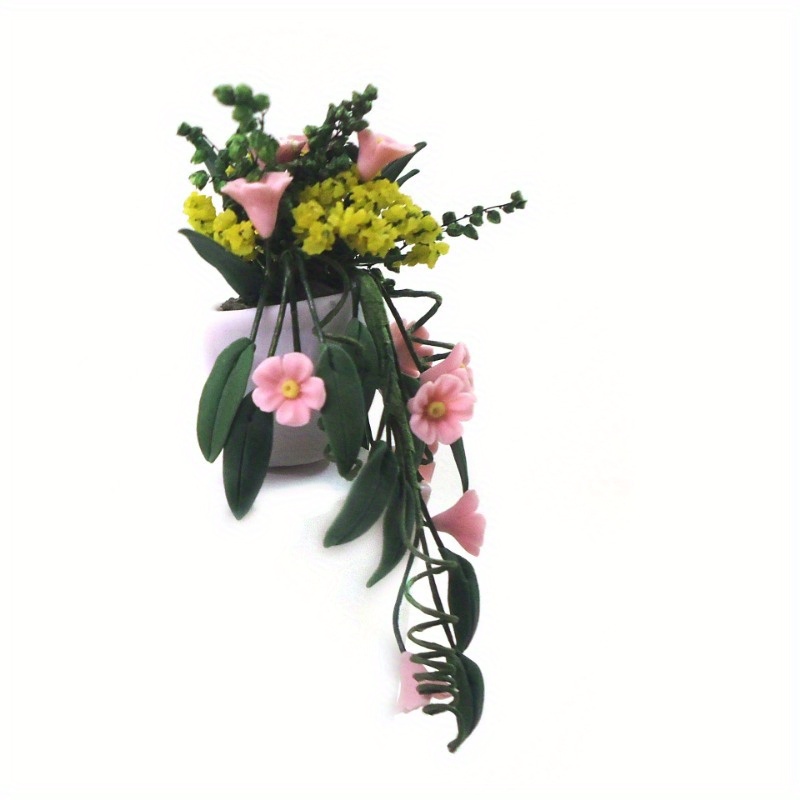 Mini Clay Flower White Wall Ha - Hanging Planter Basket avaliação e preço