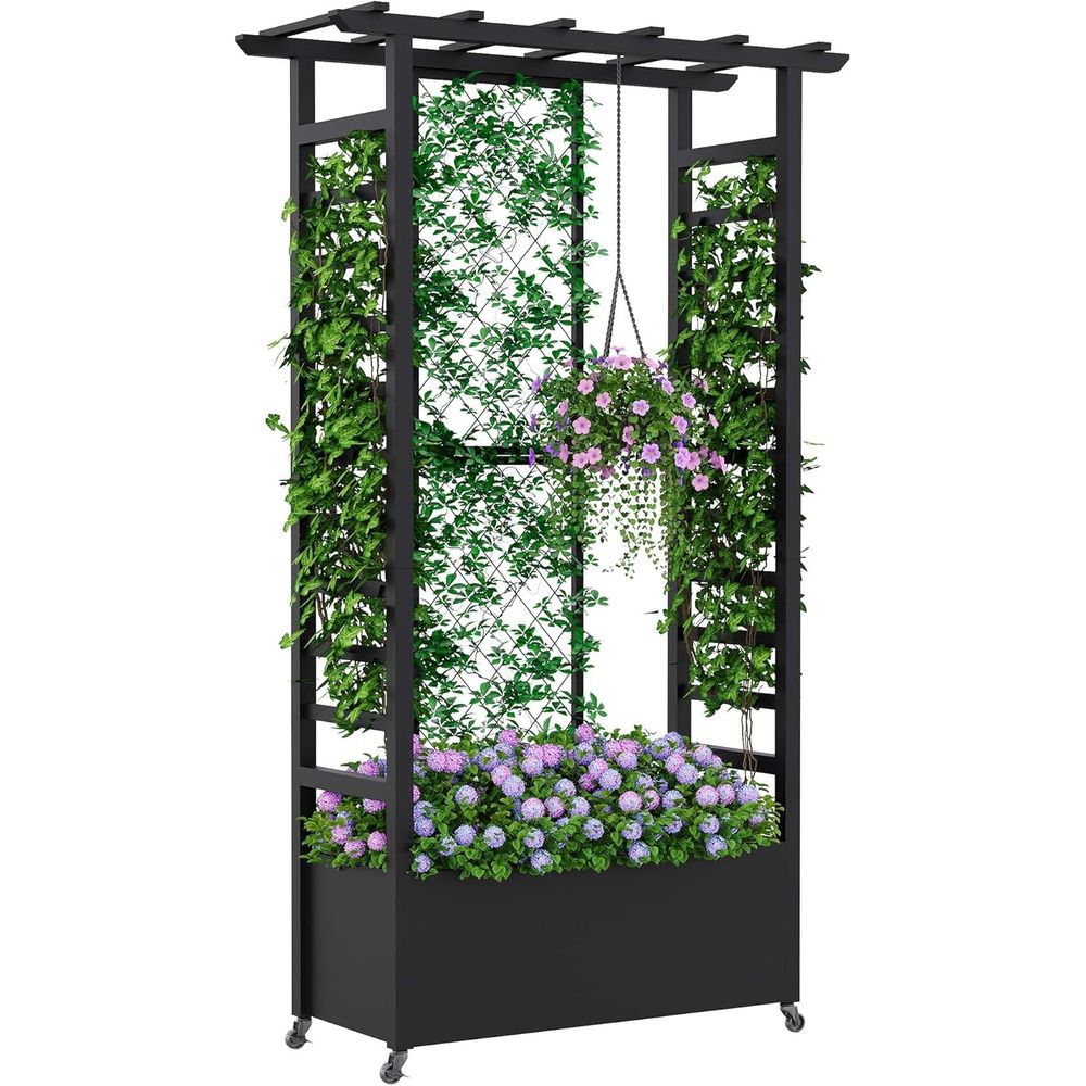Elevated Garden Bed with Trell - Hanging Planter Basket avaliação e preço