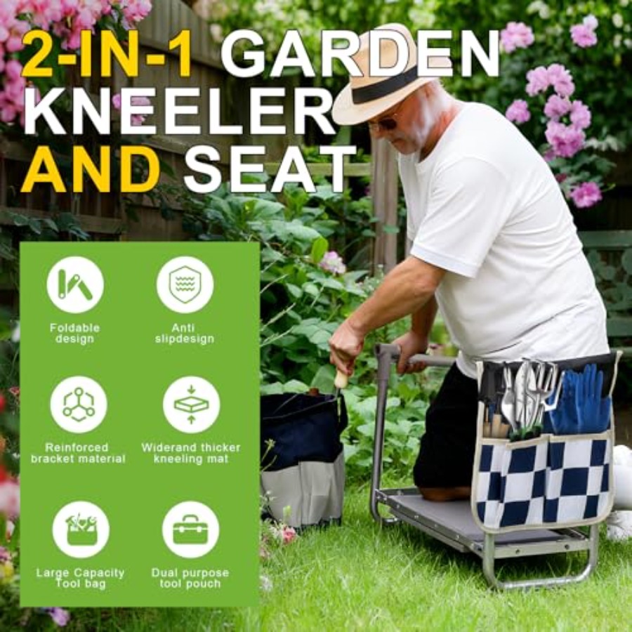 Garden Kneeler and Seat Wider  - Gardening Tools Bag avaliação e preço